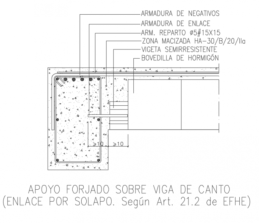 Beam design with corner end with roof design dwg file