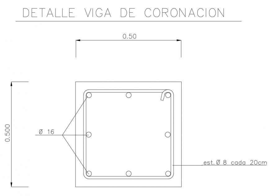 Beam design with coronation view dwg file