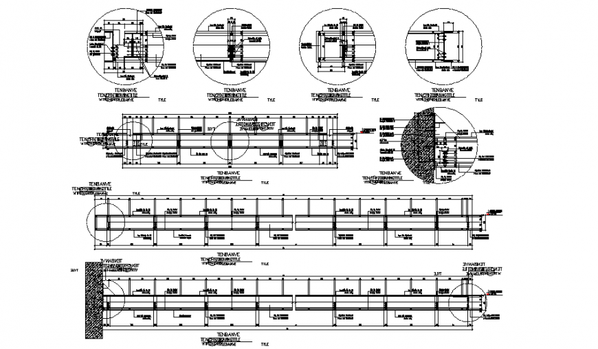 Beam plan and section reinforcement detail