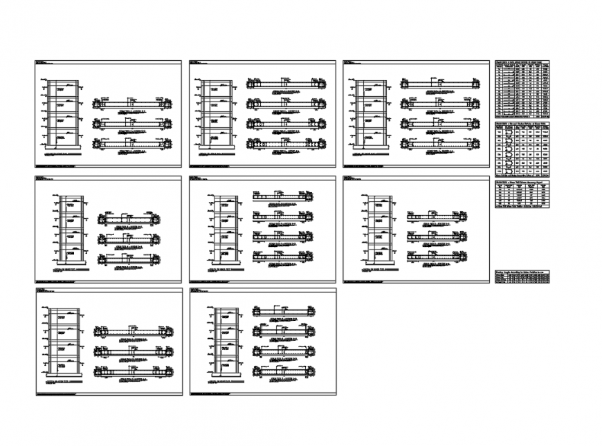 Beam profile constructive structure cad drawing details dwg file
