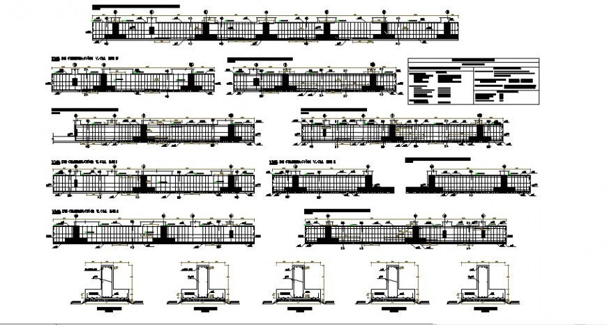 Beam schedule and column constructive structure cad drawing details dwg file