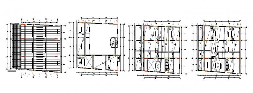Beam schedule plan and cover plan drawing details of building dwg file