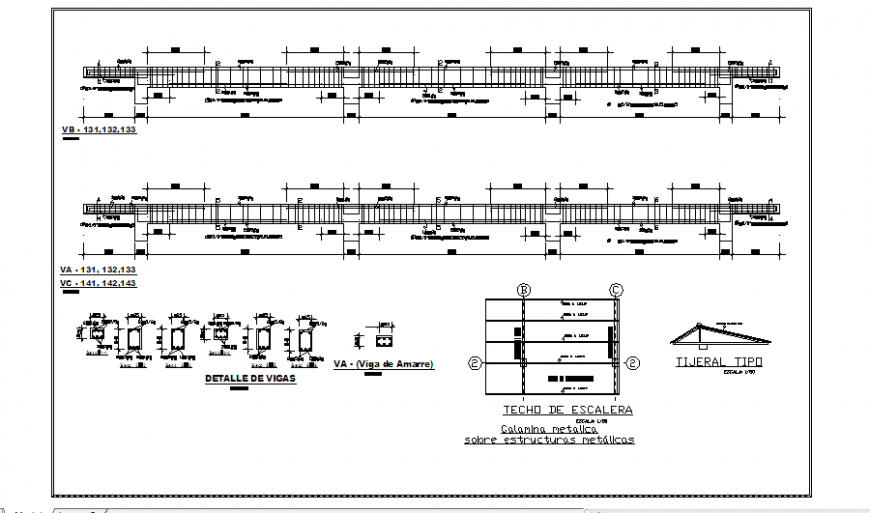 Beam section design of Proposed one family home design drawing