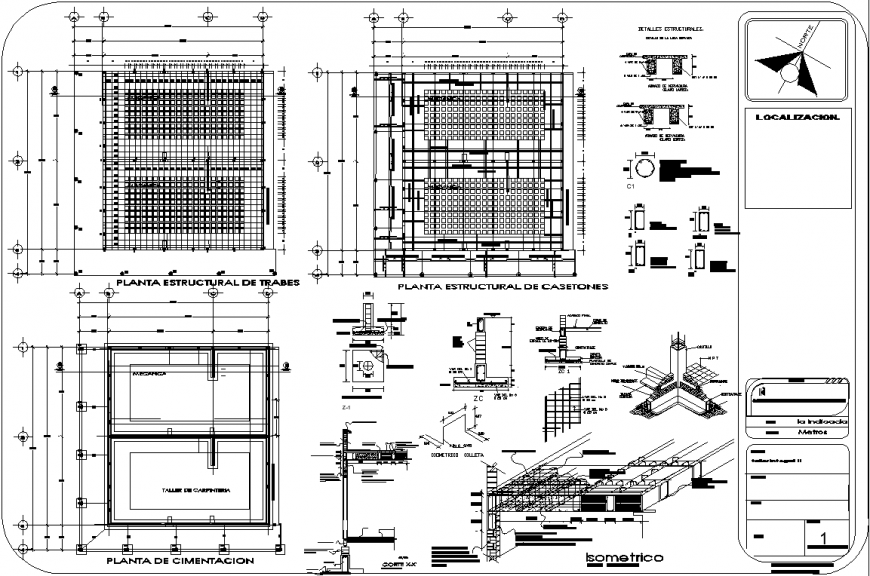 Beam structural plan detail drawing in dwg AutoCAD file.