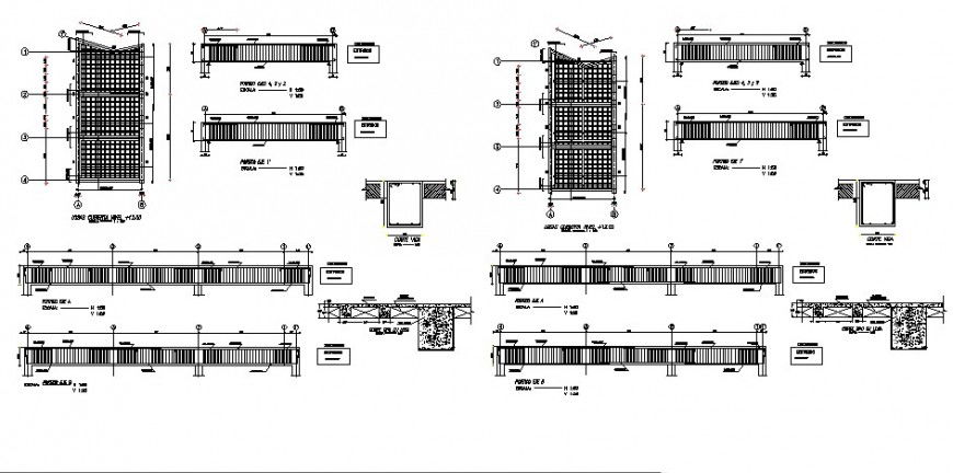 Beam to column connection detail 2d view CAD construction block autocad file