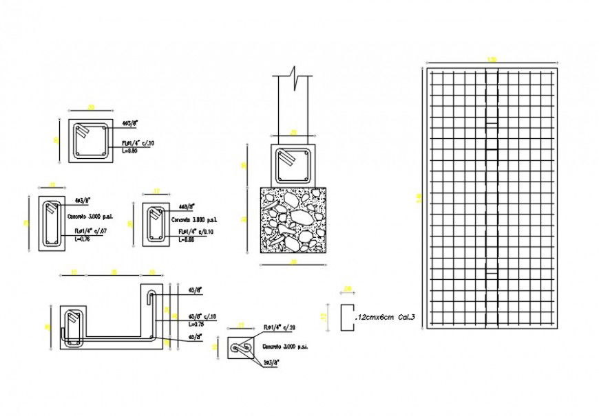 beam with structure detail cad file