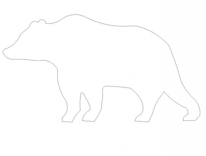 Bear elevation plan autocad file