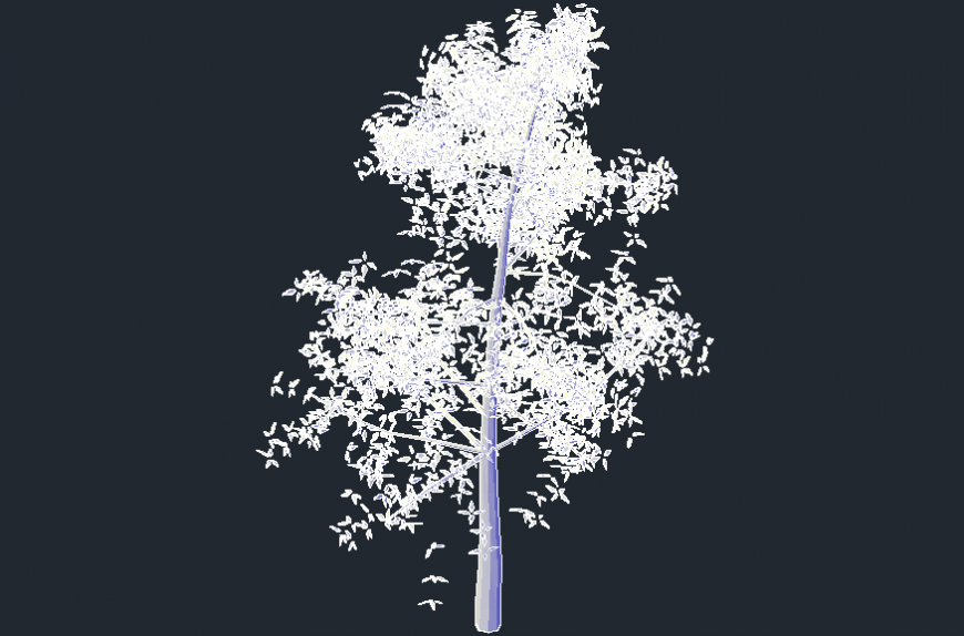 Beautiful 3d tree elevation block details dwg file