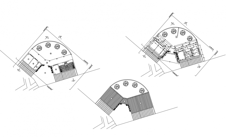 Beautiful club house floor plan distribution cad drawing details dwg file