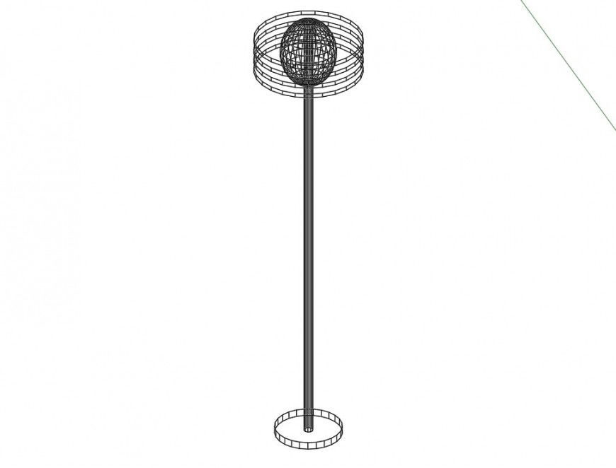 Beautiful floor lamp Cad 3D model file