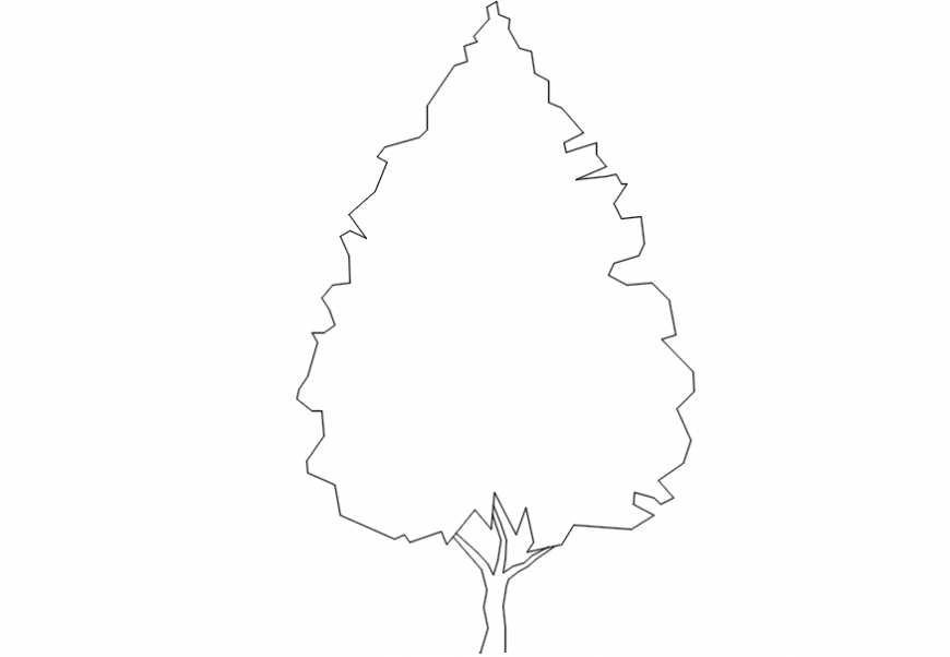 Beautiful garden tree elevation block drawing details dwg file