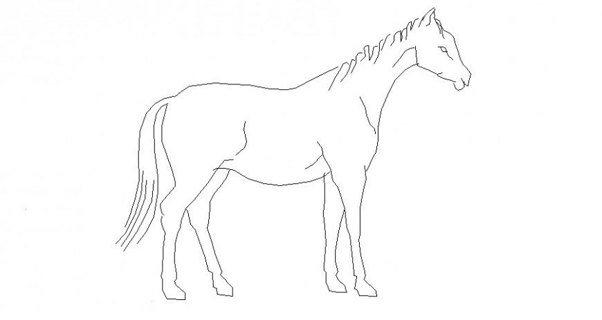 Beautiful horde side elevation block cad drawing details dwg file