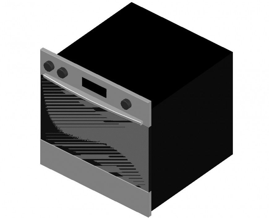 Beautiful oven 3d elevation model cad drawing details dwg file