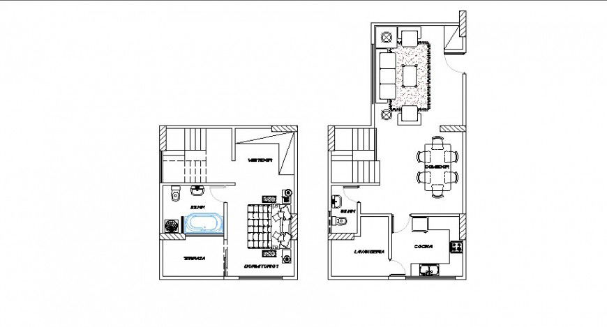 Beautiful residential house layout plan cad drawing details dwg file