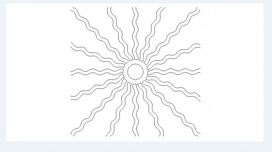 Beautiful sun drawing elevation block cad drawing details dwg file