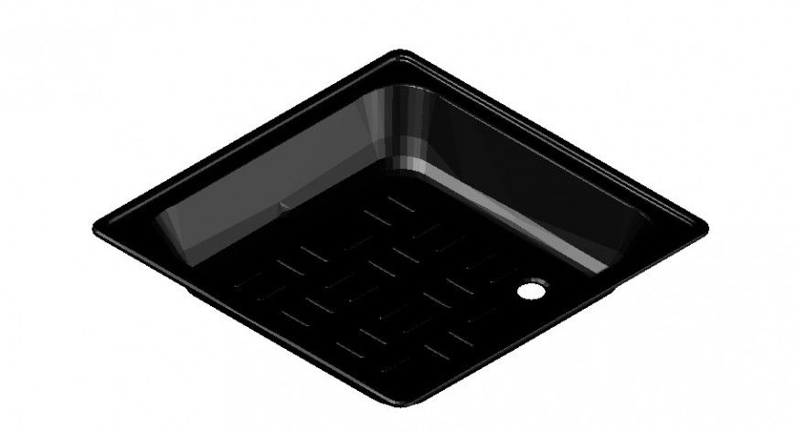 Beautiful unique sink 3d block cad drawing details dwg file