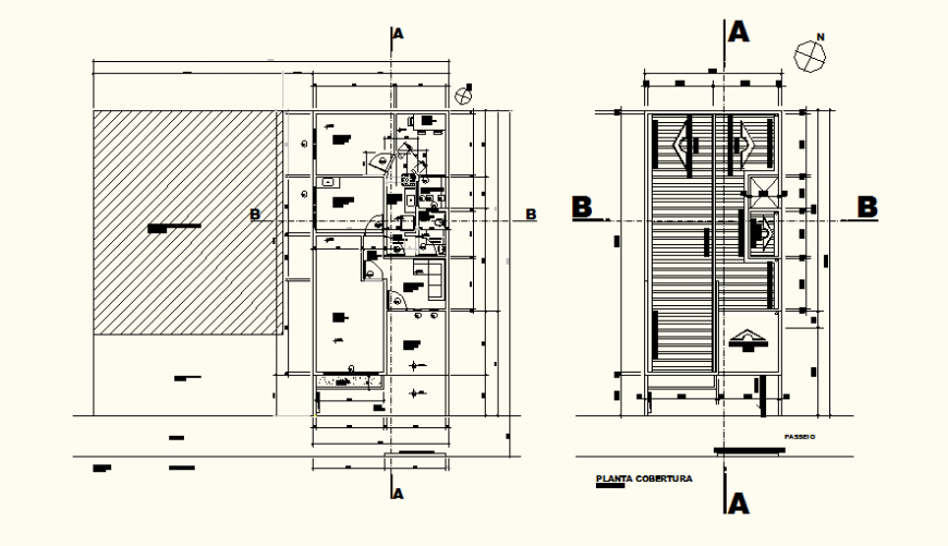 Beauty shop hair dresser salon detail elevation and plan dwg file