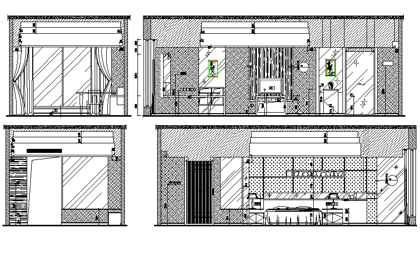 bedroom elevation dwg file