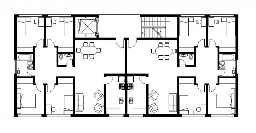 Bedroom area drawings detail 2d view plan autocad file