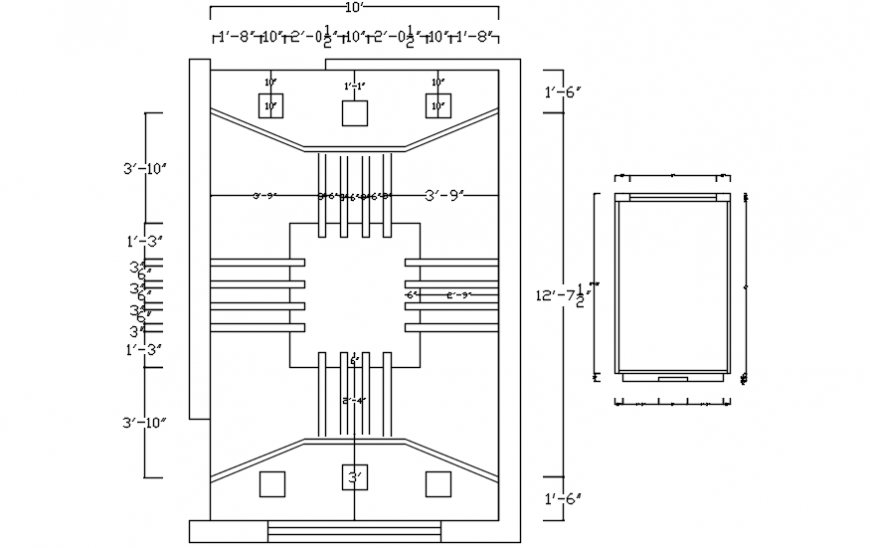 Bedroom ceiling plan and design drawing details dwg file
