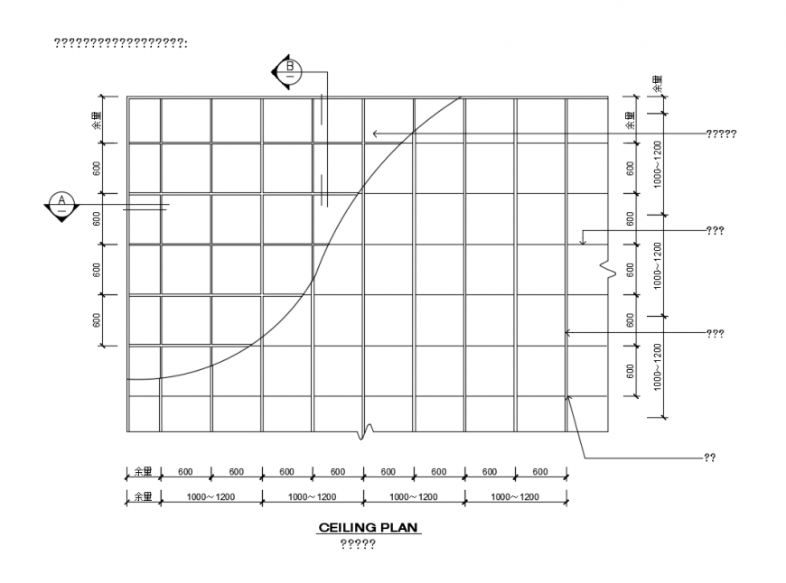 Bedroom false ceiling layout plan details cad drawing dwg file