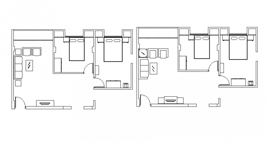 Bedroom interior design 2d