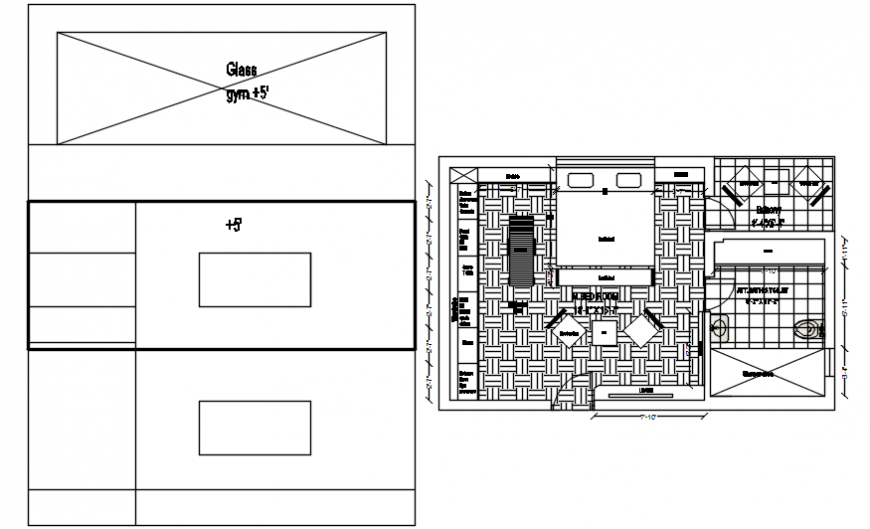 Bedroom interior design model details dwg file