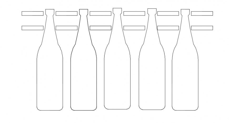 Beer bottles front model design