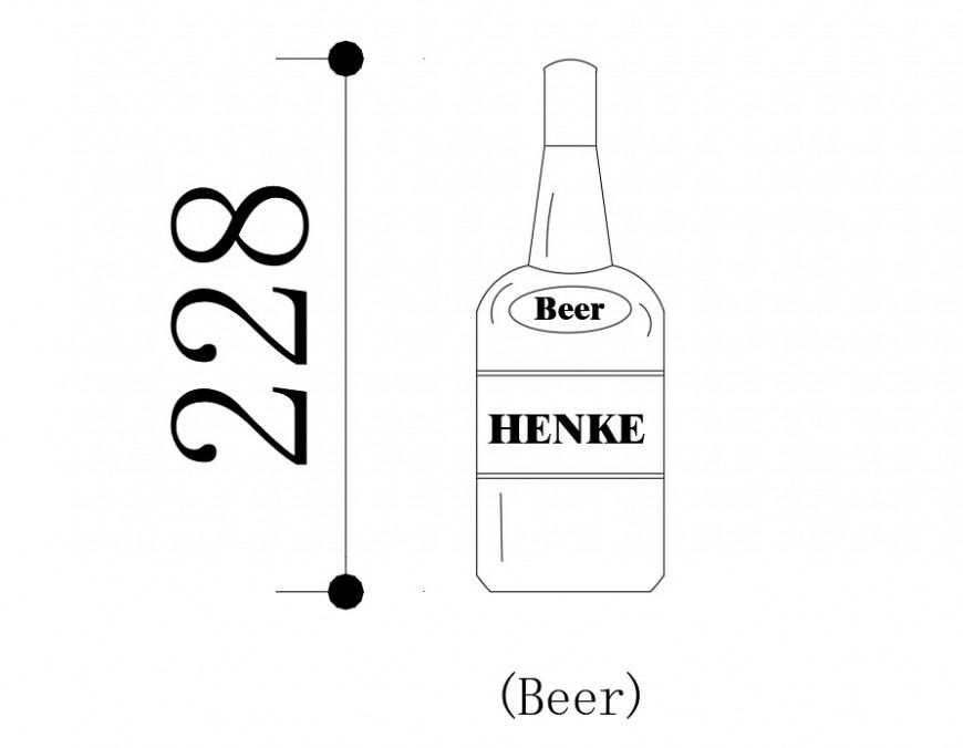 Beer cad block autocad file