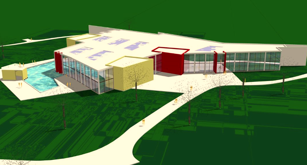 AutoCAD Pleasure Resort 3D CAD Drawing with Architectural Details