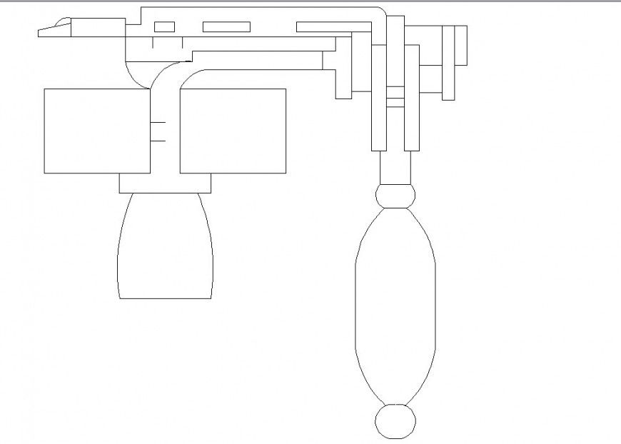Biceps preacher machine detail 2d view CAD gym equipment block layout file in autocad format
