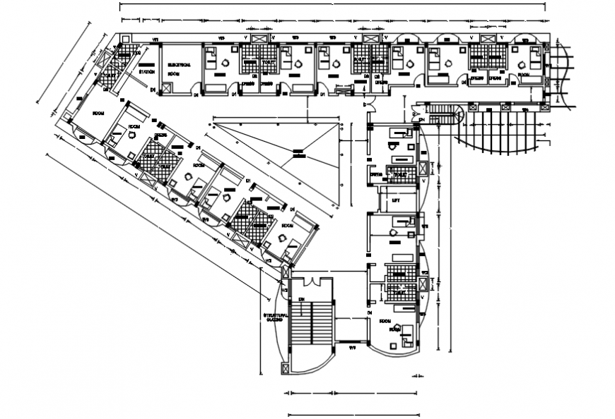 Big hospital 2d top view