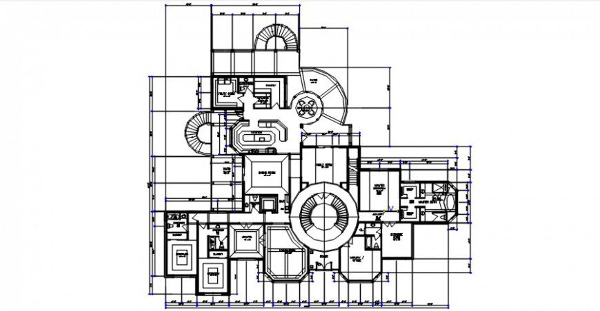 Big Luxurious bungalow concept top view plan file