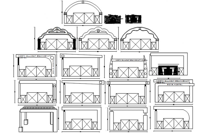 Big main entrance gate designs 2d block