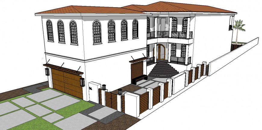 Big scale project of a house 3d detailing dwg file