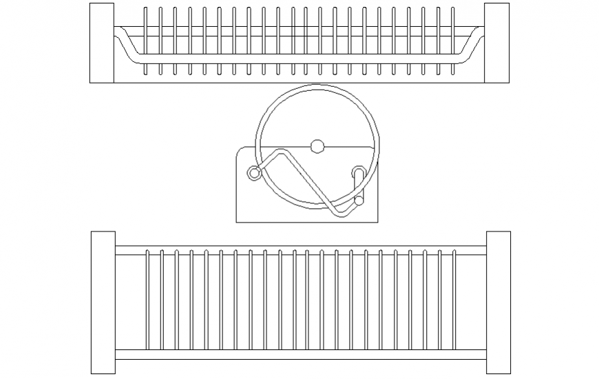 Bike parking detail dwg file