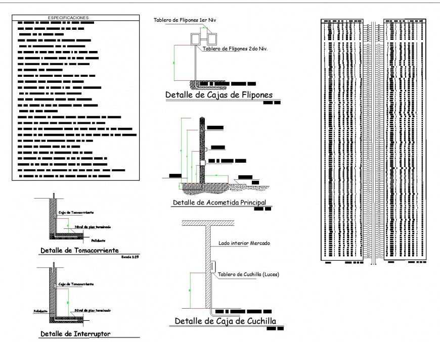 Blade box detail section dwg file