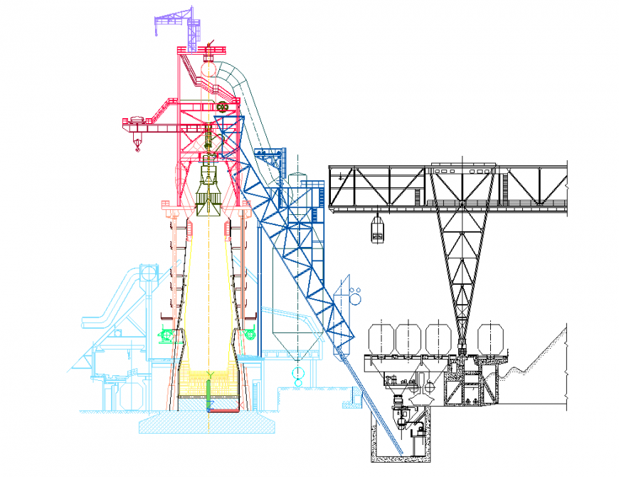 Blast furnace plan autocad file