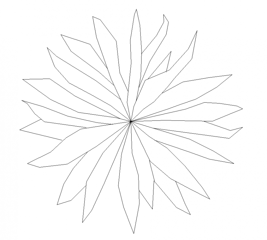 Block design of tree and plant dwg file