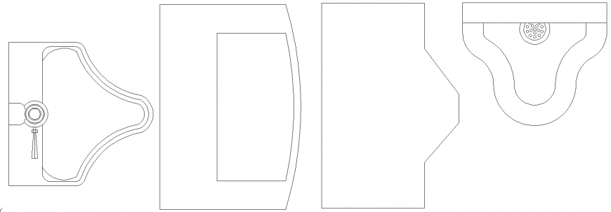 Block drawing of sanitary ware in dwg file.
