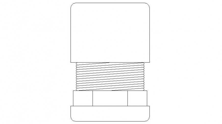 Block of screw elevation in AutoCAD file 