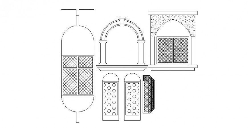 Block opening area with door and window in AutoCAD file