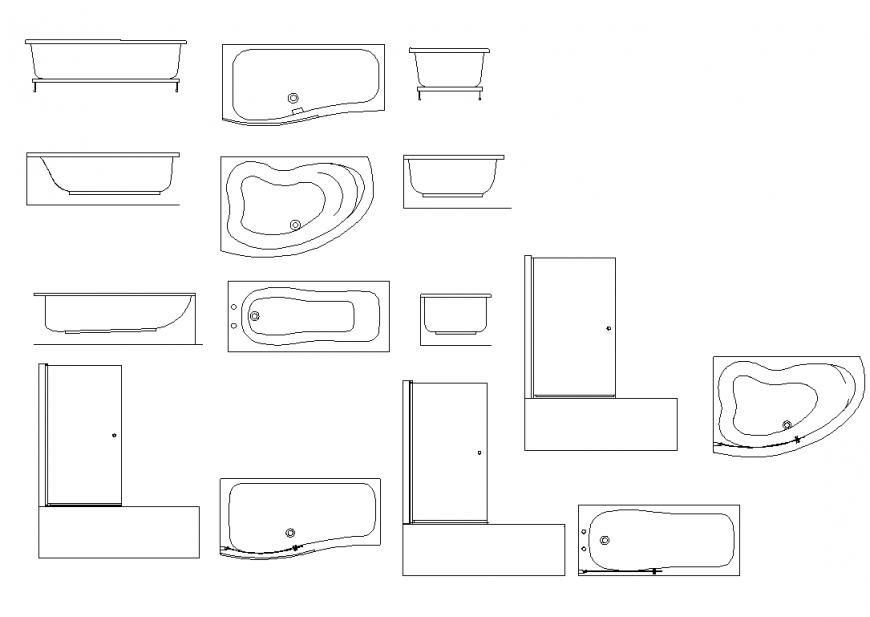 Blocks Baths Imperial detail dwg file