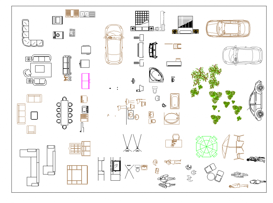Blocks miscellaneous housing detail dwg file