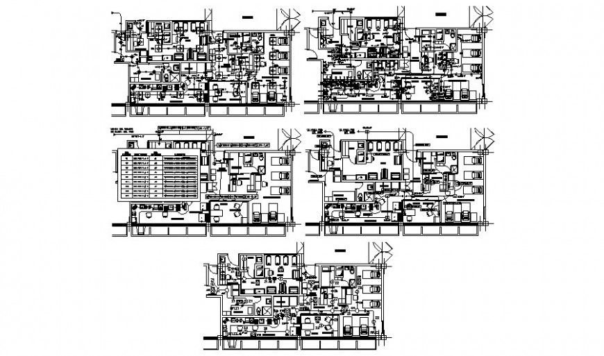 Blood bank clinic building details 2d view autocad file