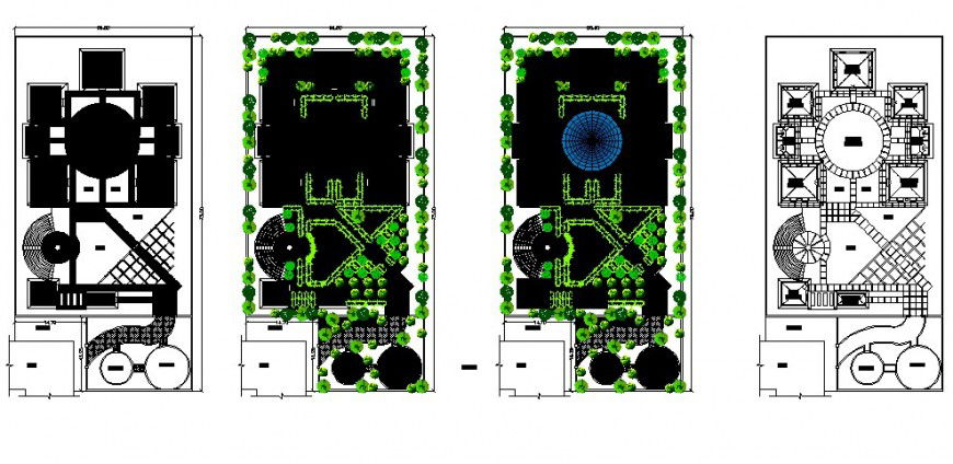 Bloomingdale children's garden landscaping structure details dwg file