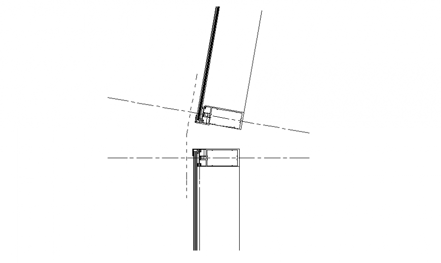 Bolt nut door section detail dwg file