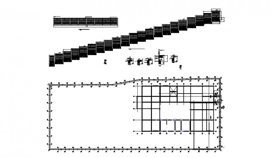Boundary wall detail with structural detail drawing in AutoCAD file.