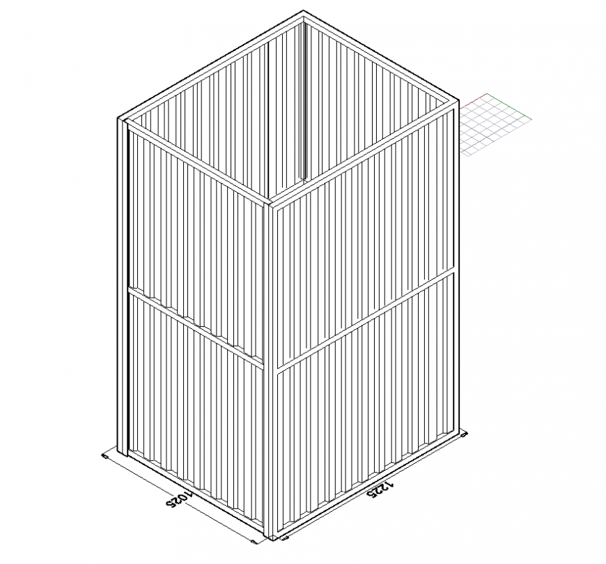 Box cabinet detail 2d view layout elevation autocad file