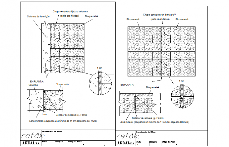 Braking wall section plan layout file